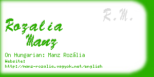 rozalia manz business card